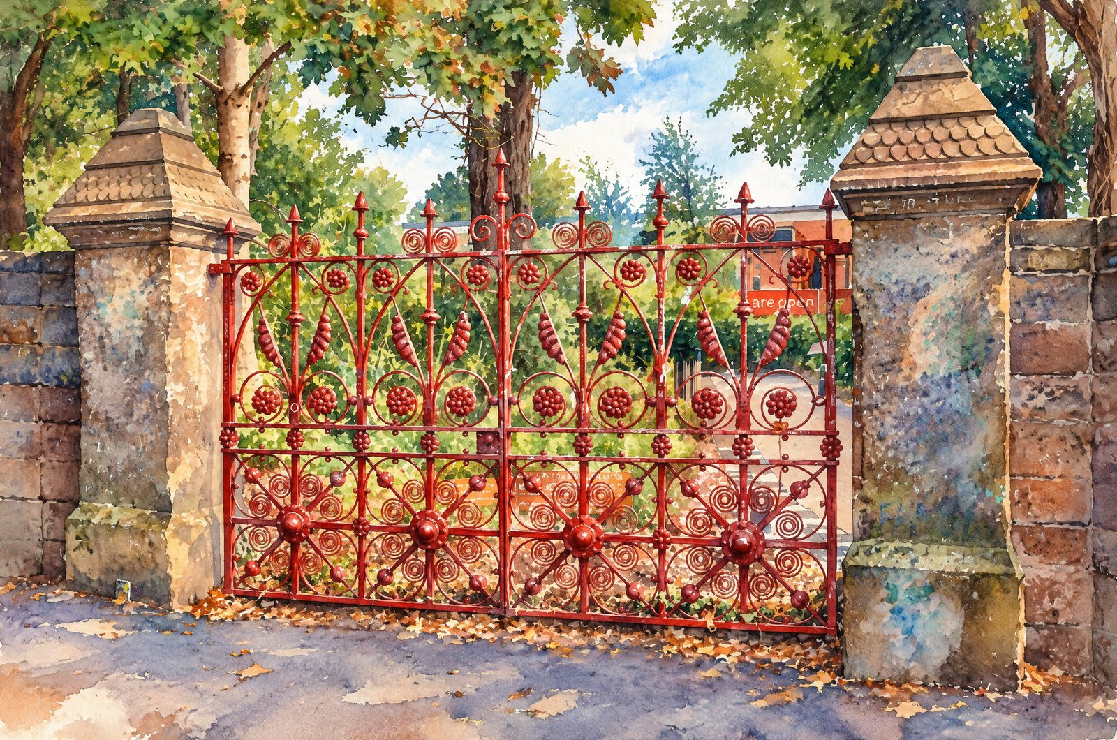 Strawberry Field In Liverpool, Watercolor