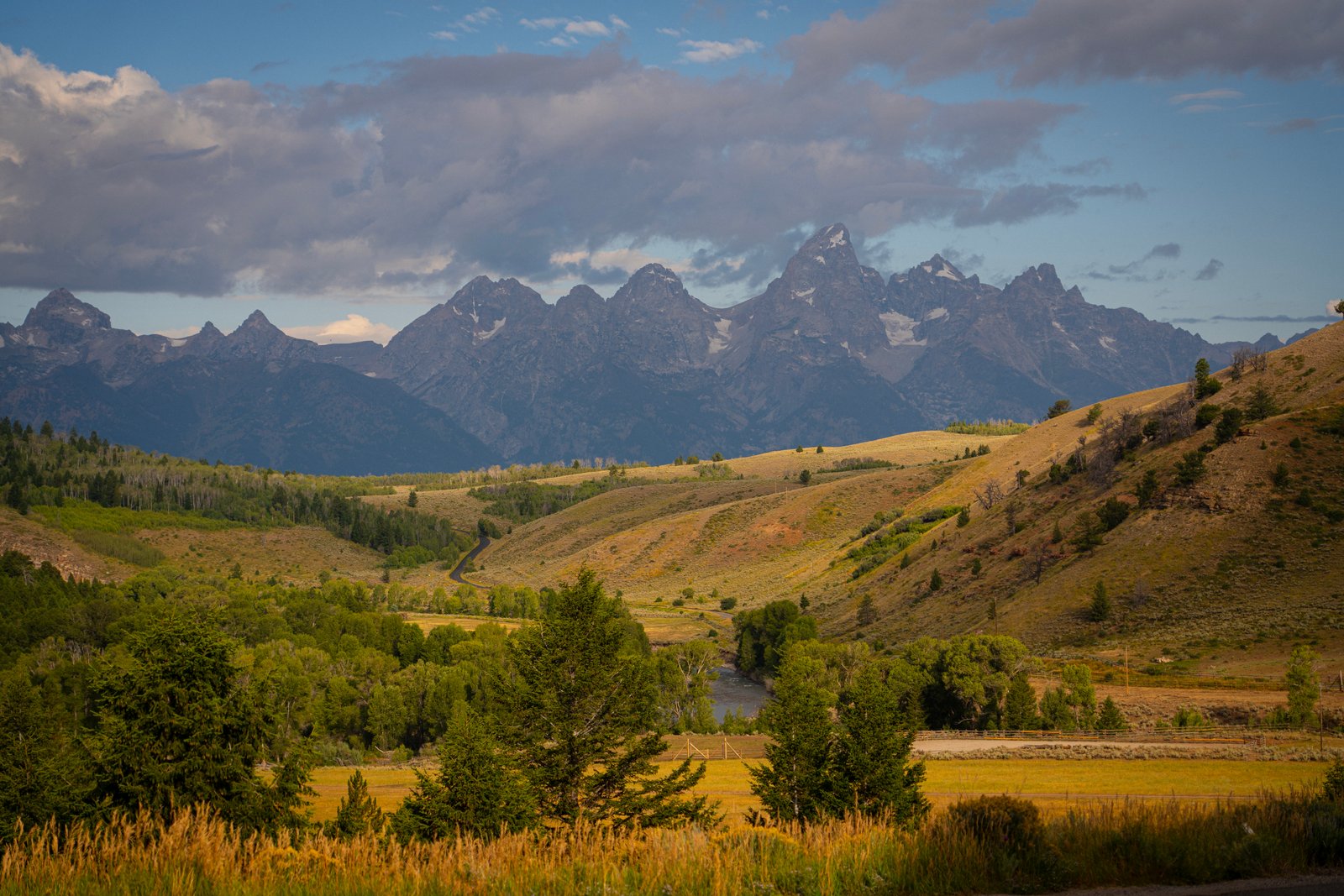 Schwabacher Landing area near the Teton Range in Grand Teton National Park, Wyoming