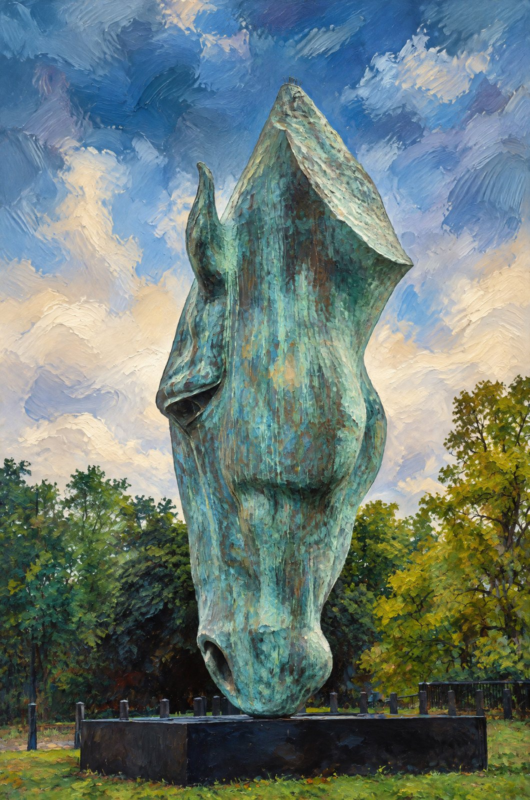Hyde Park Colossal Bronze Horse, Painterly