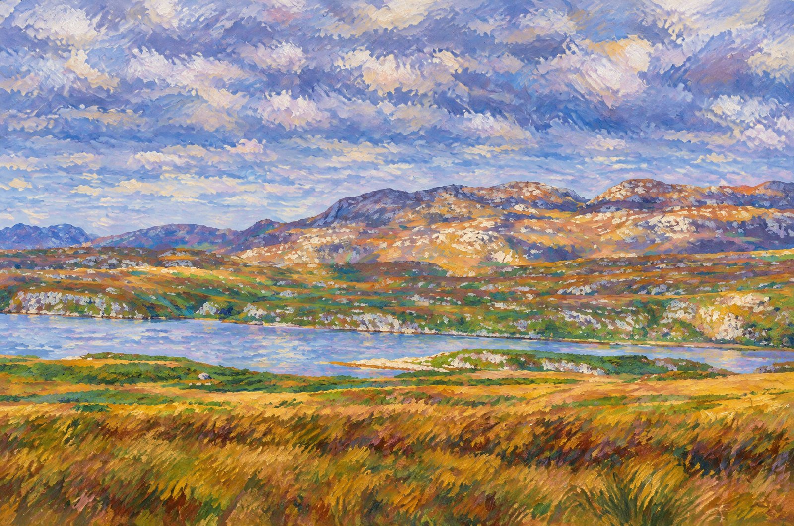 Remote Lochs In Rock Strewn Hills, Impressionist