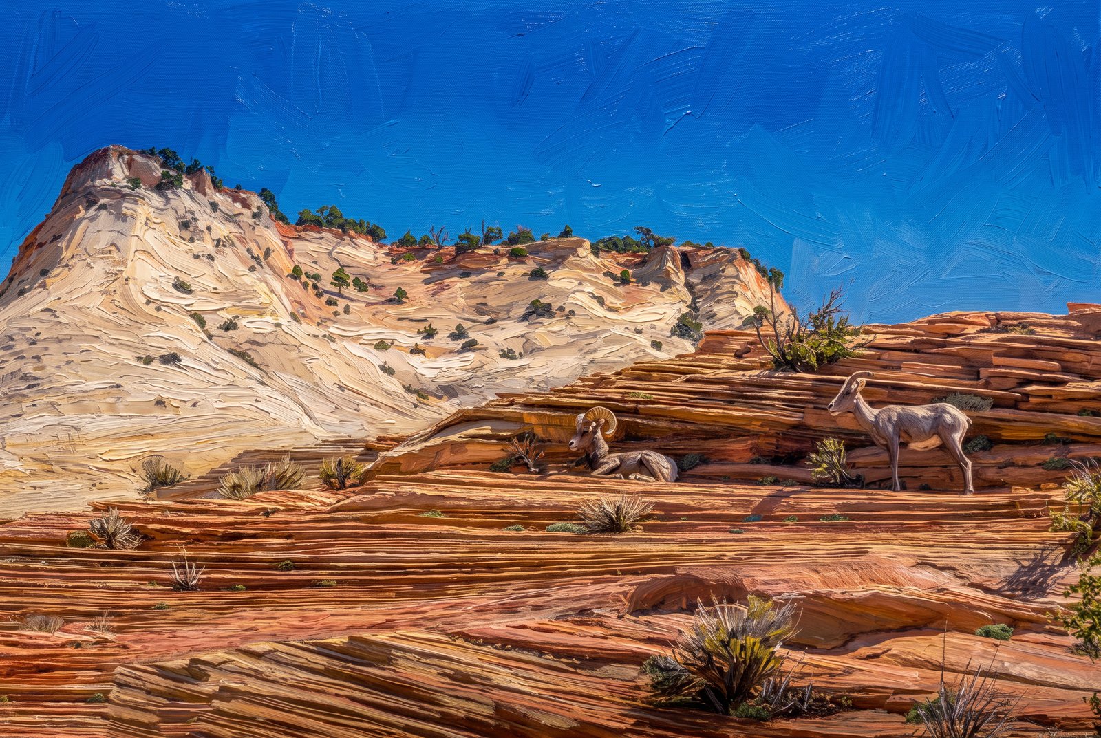 Long Horn Zion National Park Utah, Painterly
