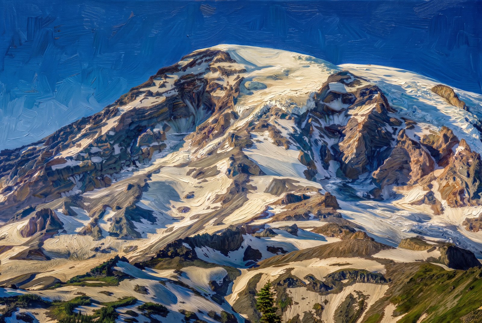 Mt Rainier WA, Painterly