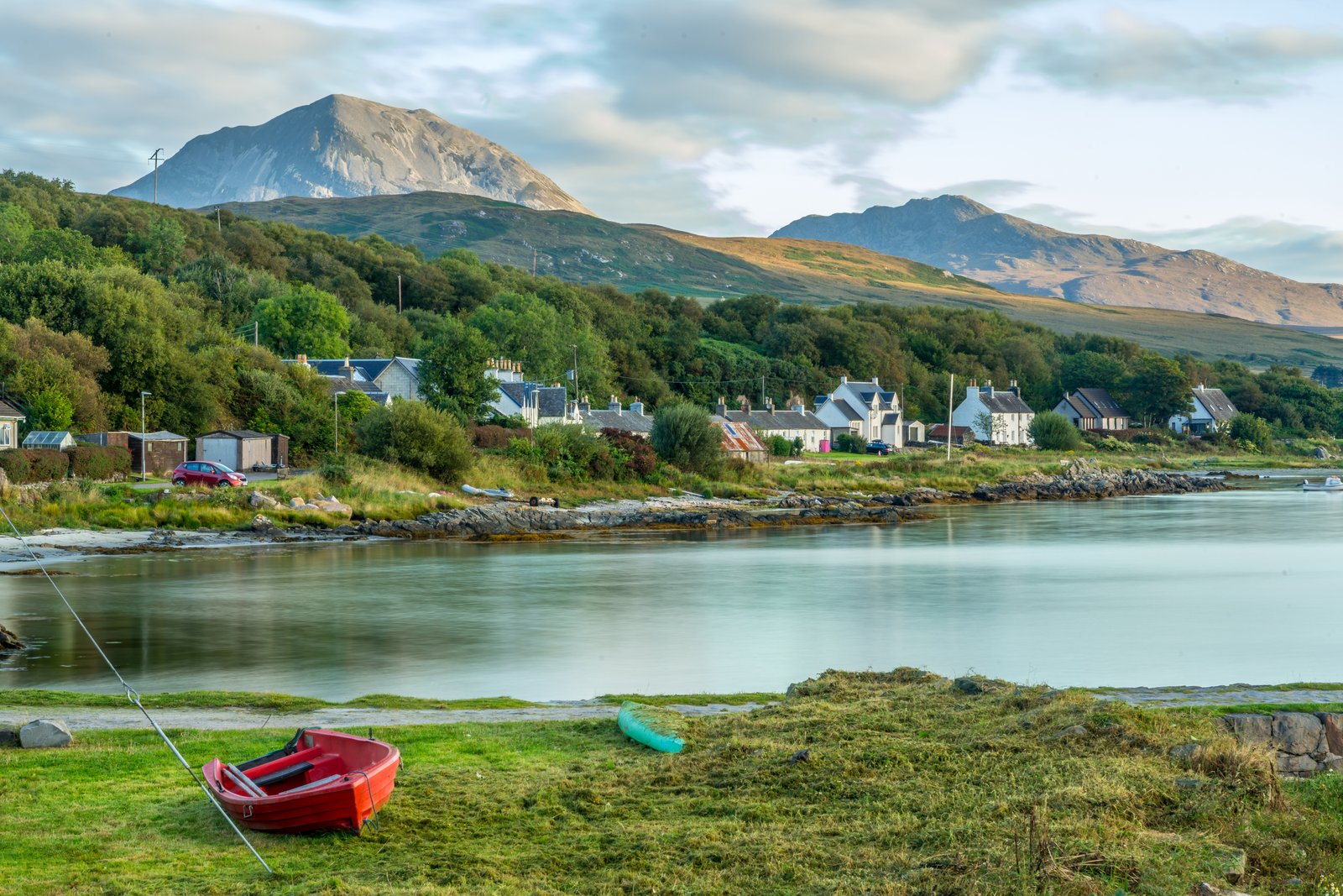 Coastal Village of Craighouse on the Isle of Jura in Scotland