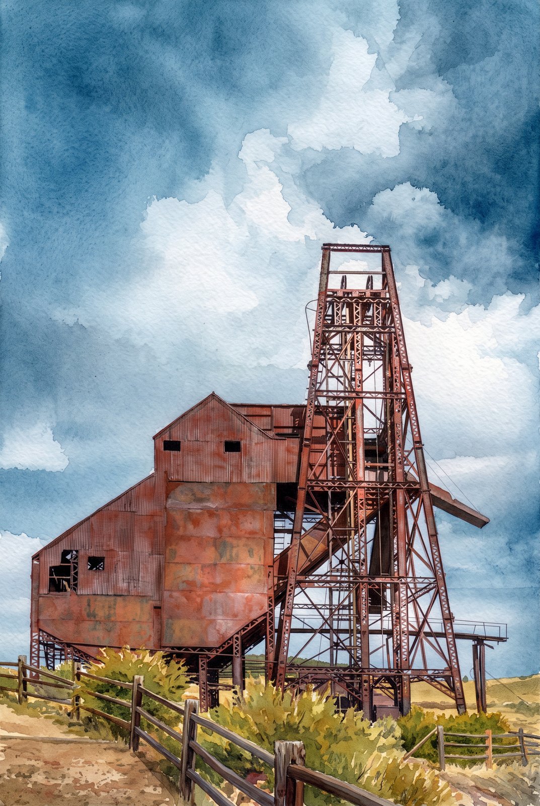 Cripple Creek CO, Watercolor