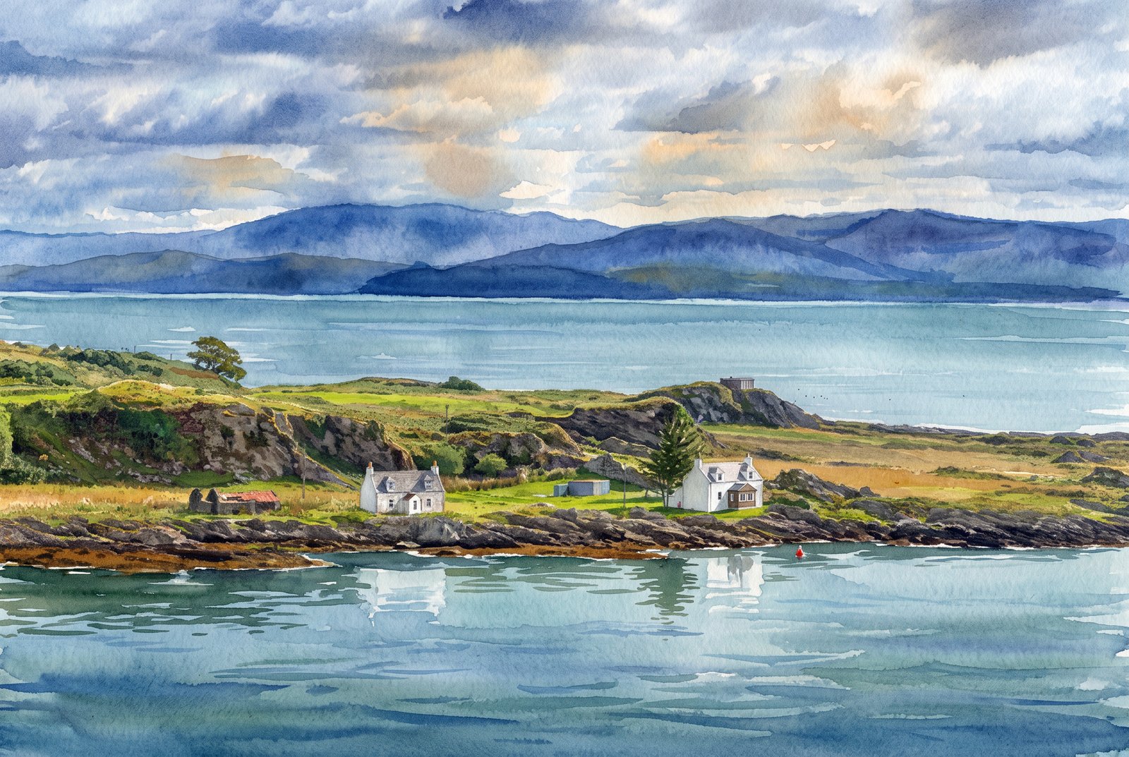 Scotland's Inner Hebrides On The Isle Of Jura, Watercolor