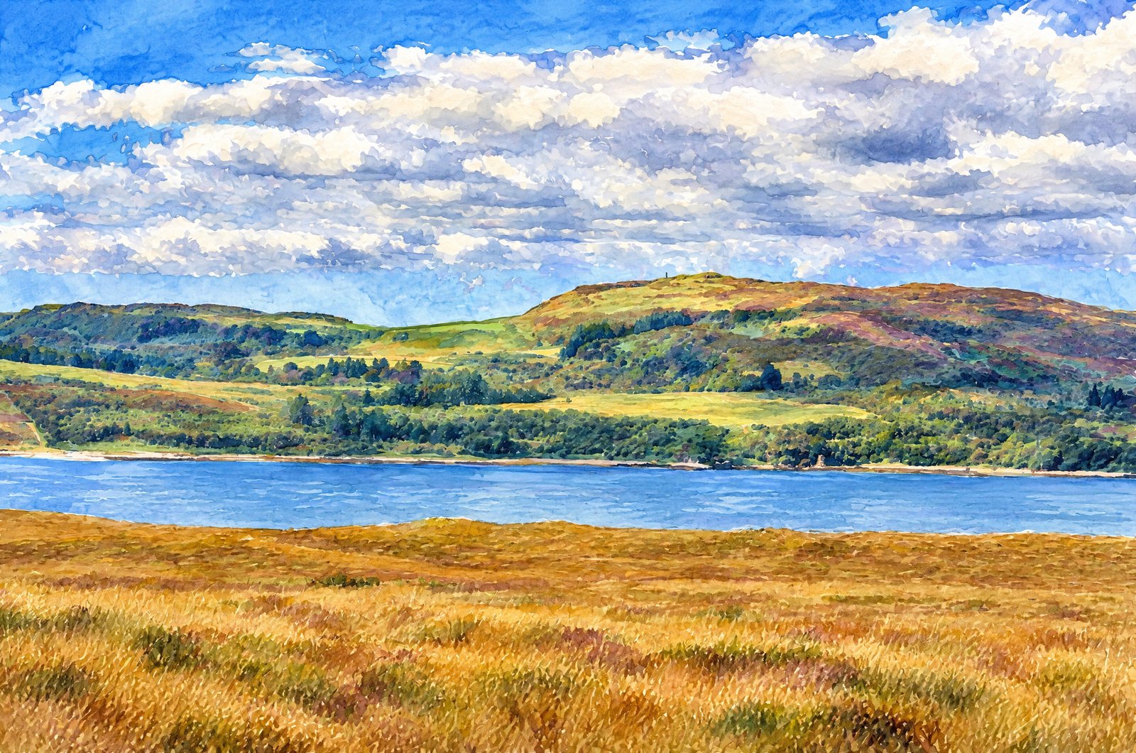 Inner Hebrides Off Scotland's West Coast, Watercolor