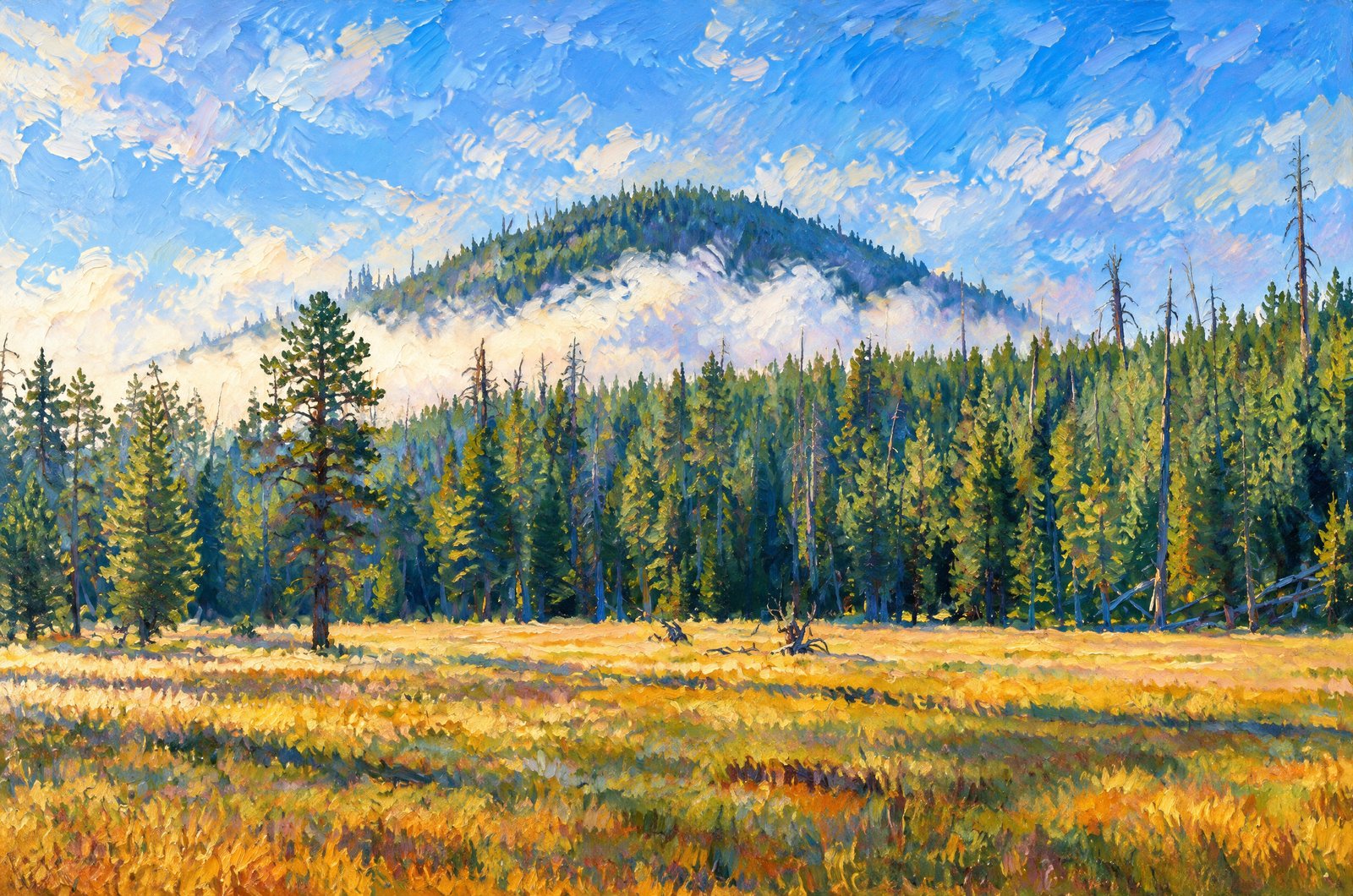 Yellowstone Quiet Subalpine Meadow, Impressionist