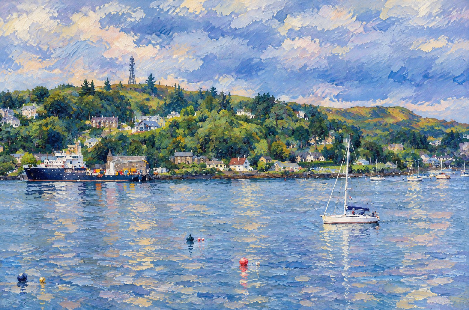 Oban Bay On Scotland's West Coast, Impressionist