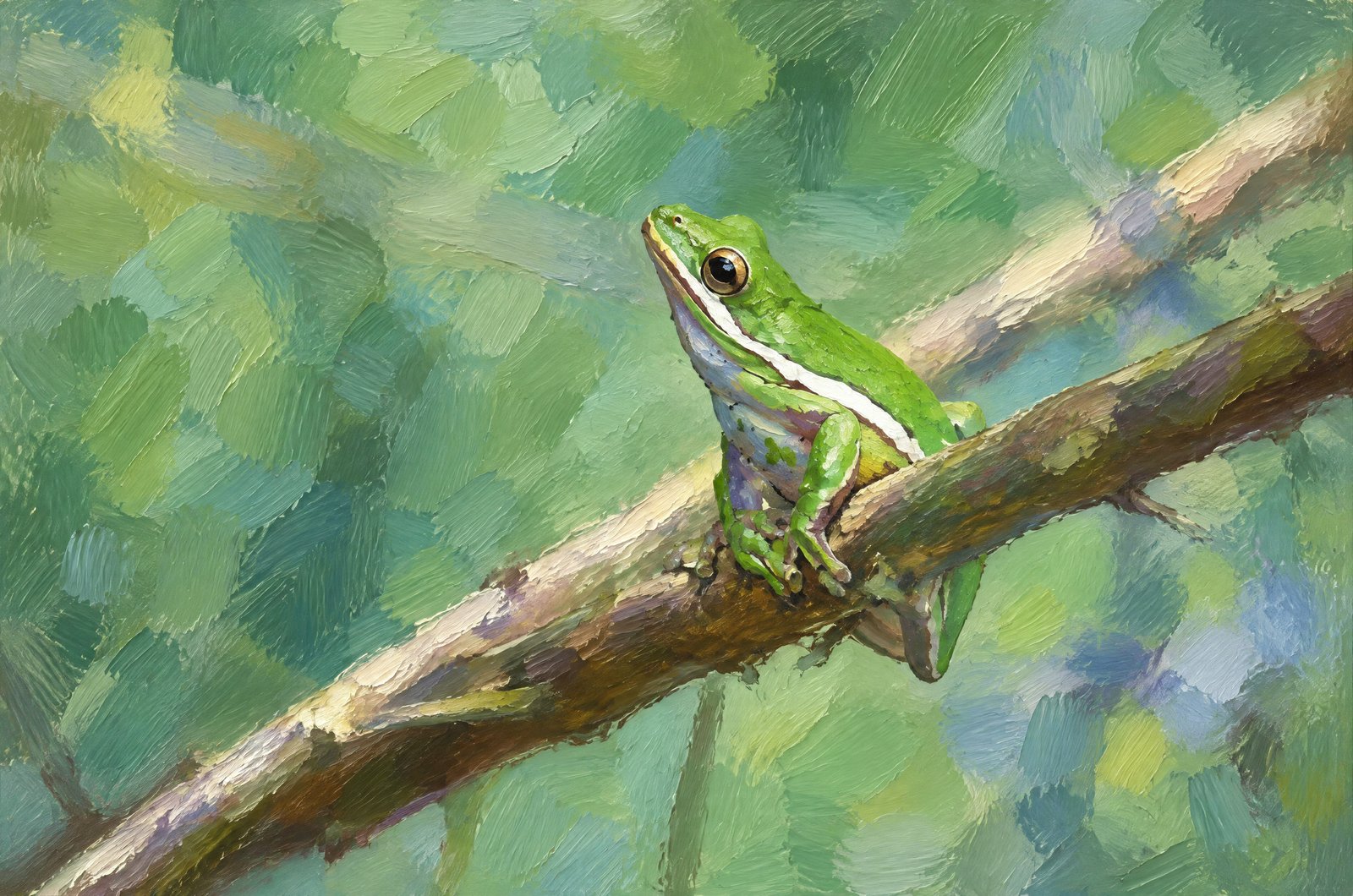 American Green Tree Frog, Painterly