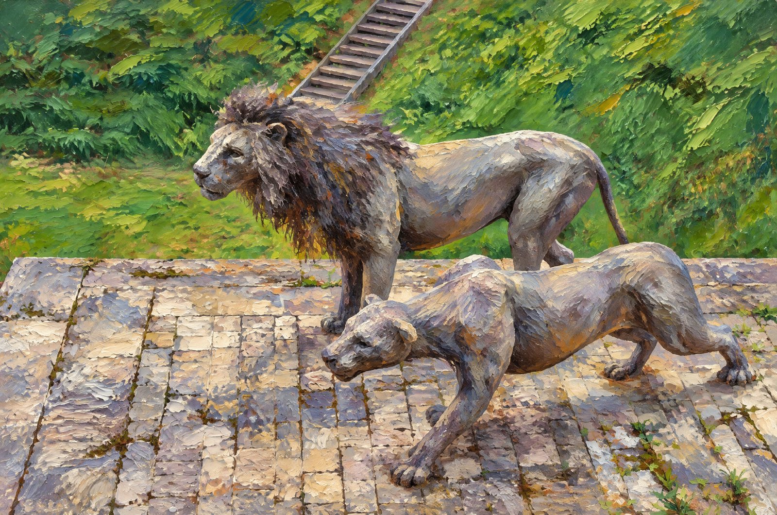 Prowlers At The Tower Of London, Painterly