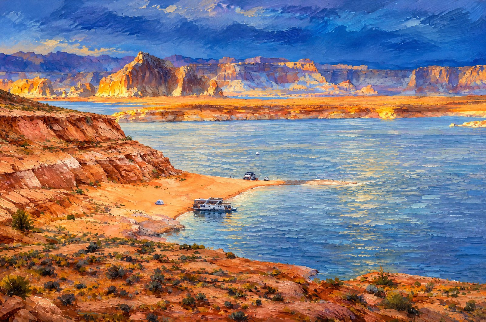 Lake Powell Sandstone Overlook, Painterly