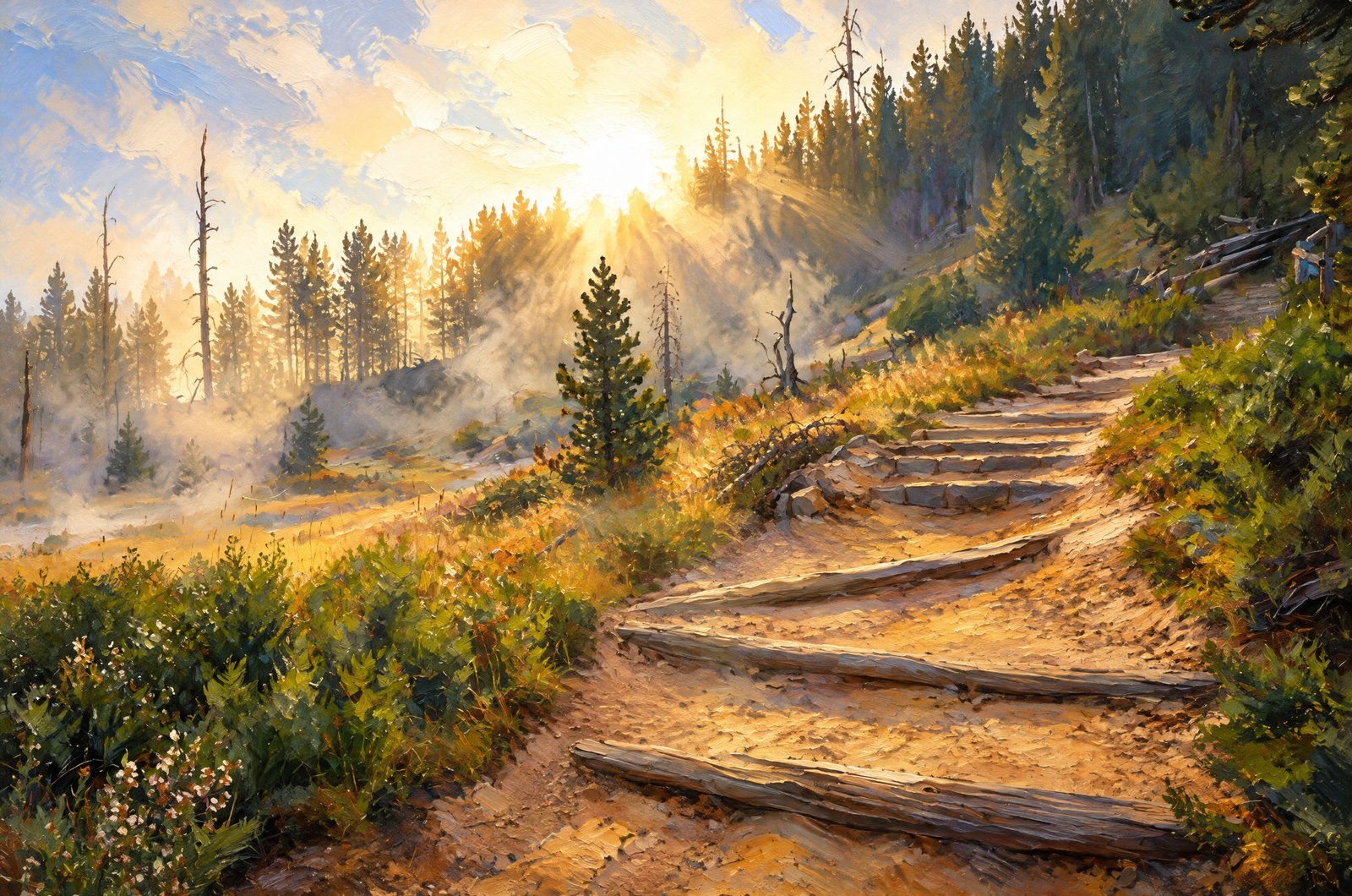 Yellowstone National Park, Wyoming, Painterly