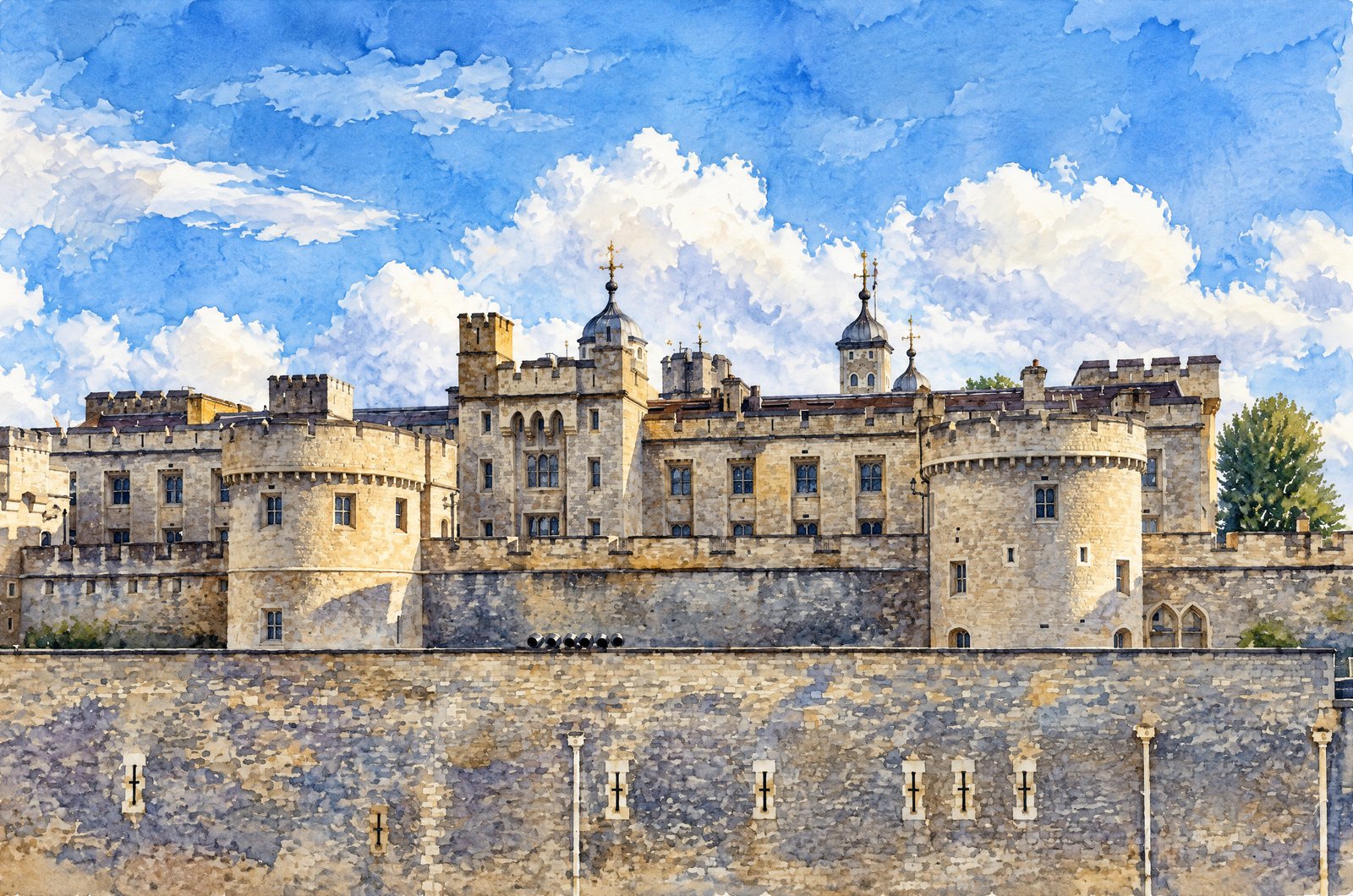Tower Of London, Watercolor