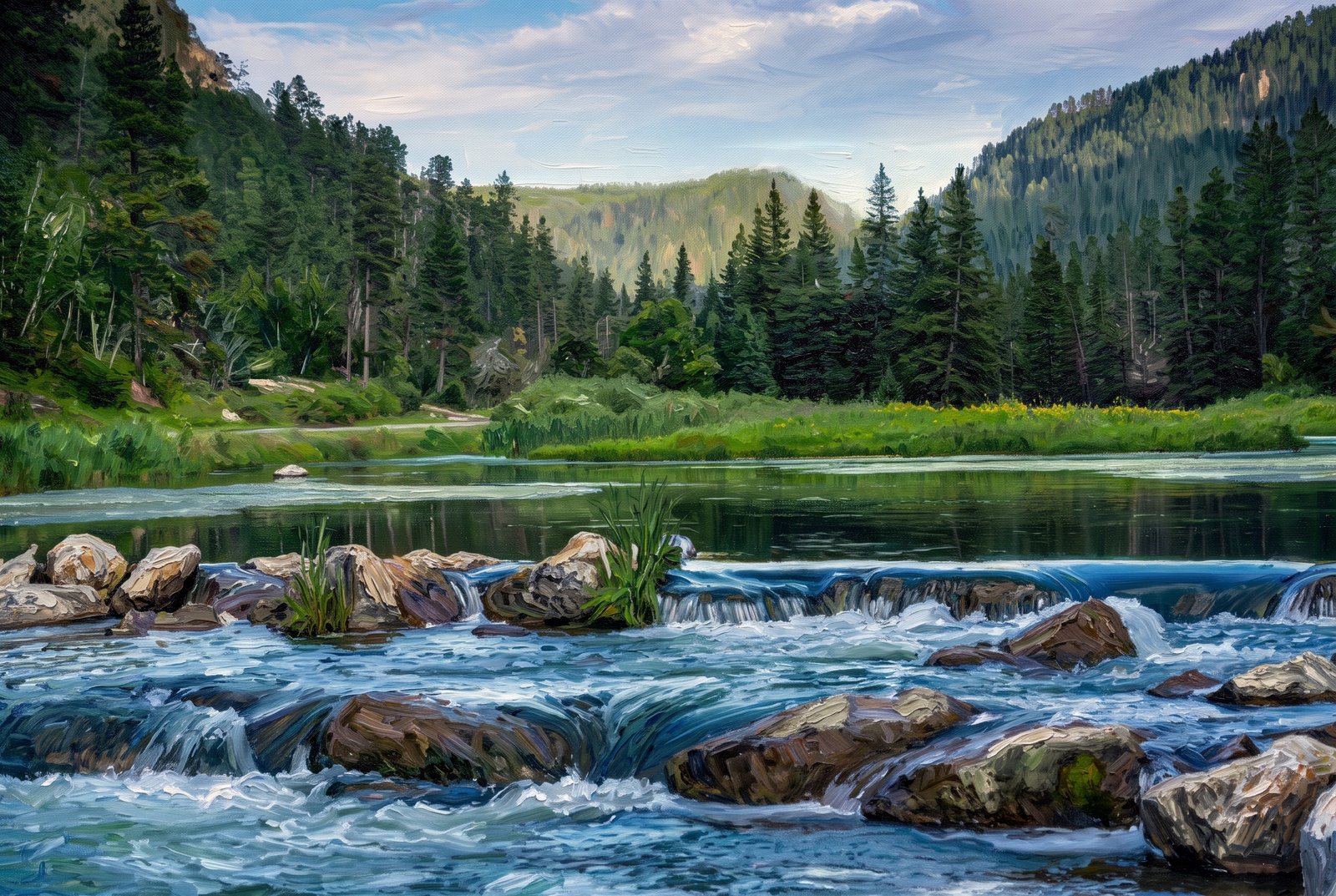 Black Hills Stream, Painterly