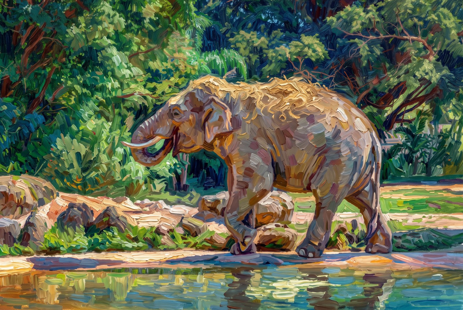Asian Elephant, Impressionist