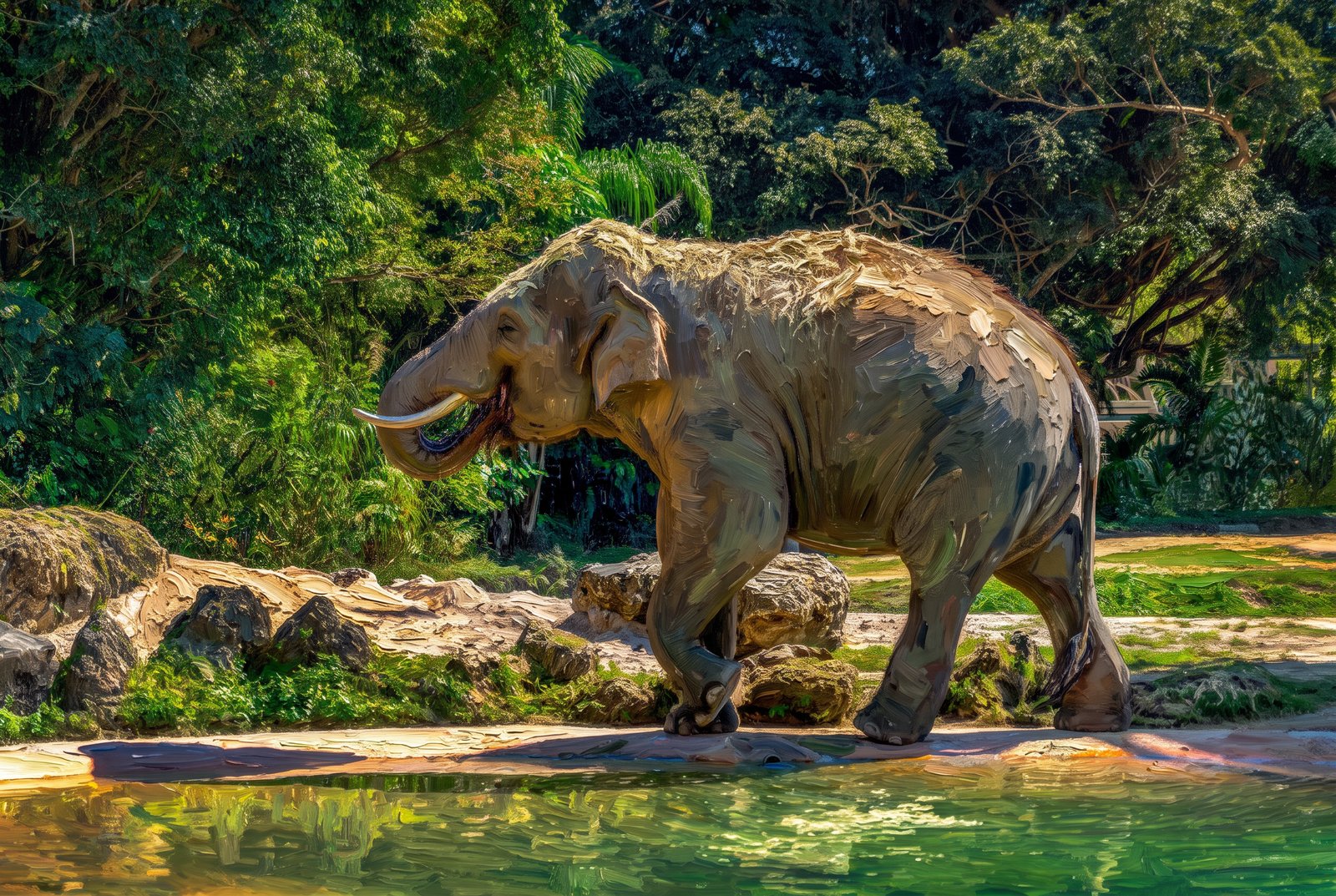 Asian Elephant, Painterly