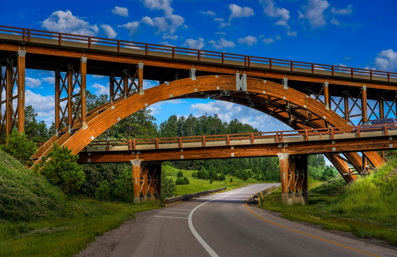 Keystone Wye Interchange, a famous architectural landmark located in the Black Hills of South Dakota