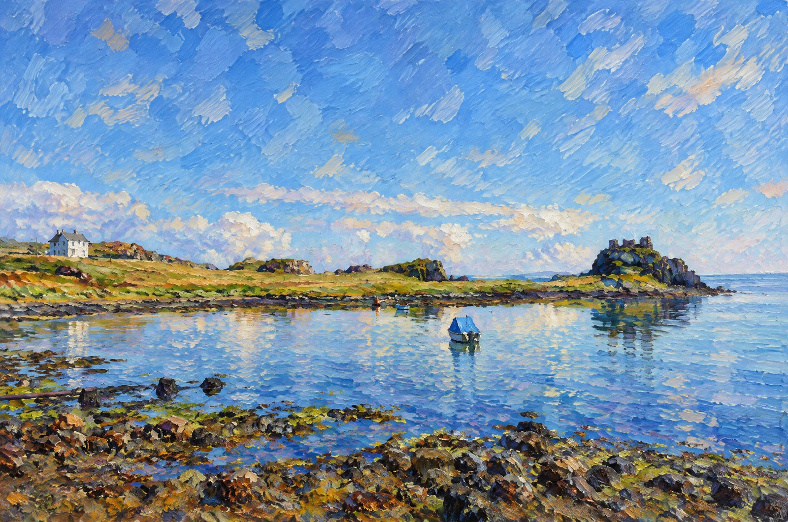Lagavulin Bay On The Isle Of Islay In Argyll, Scotland, Impressionist