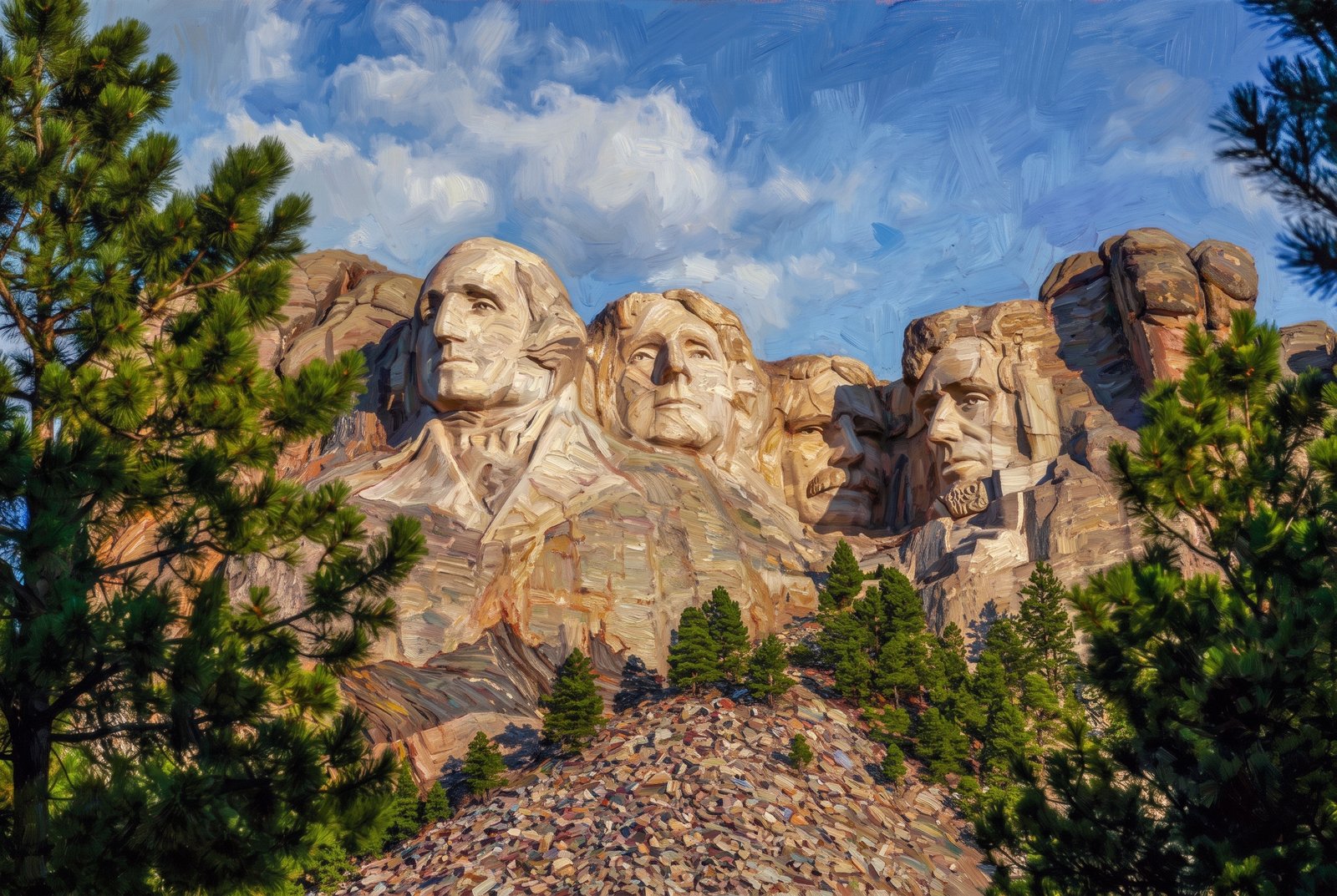 Mount Rushmore National Memorial, Painterly