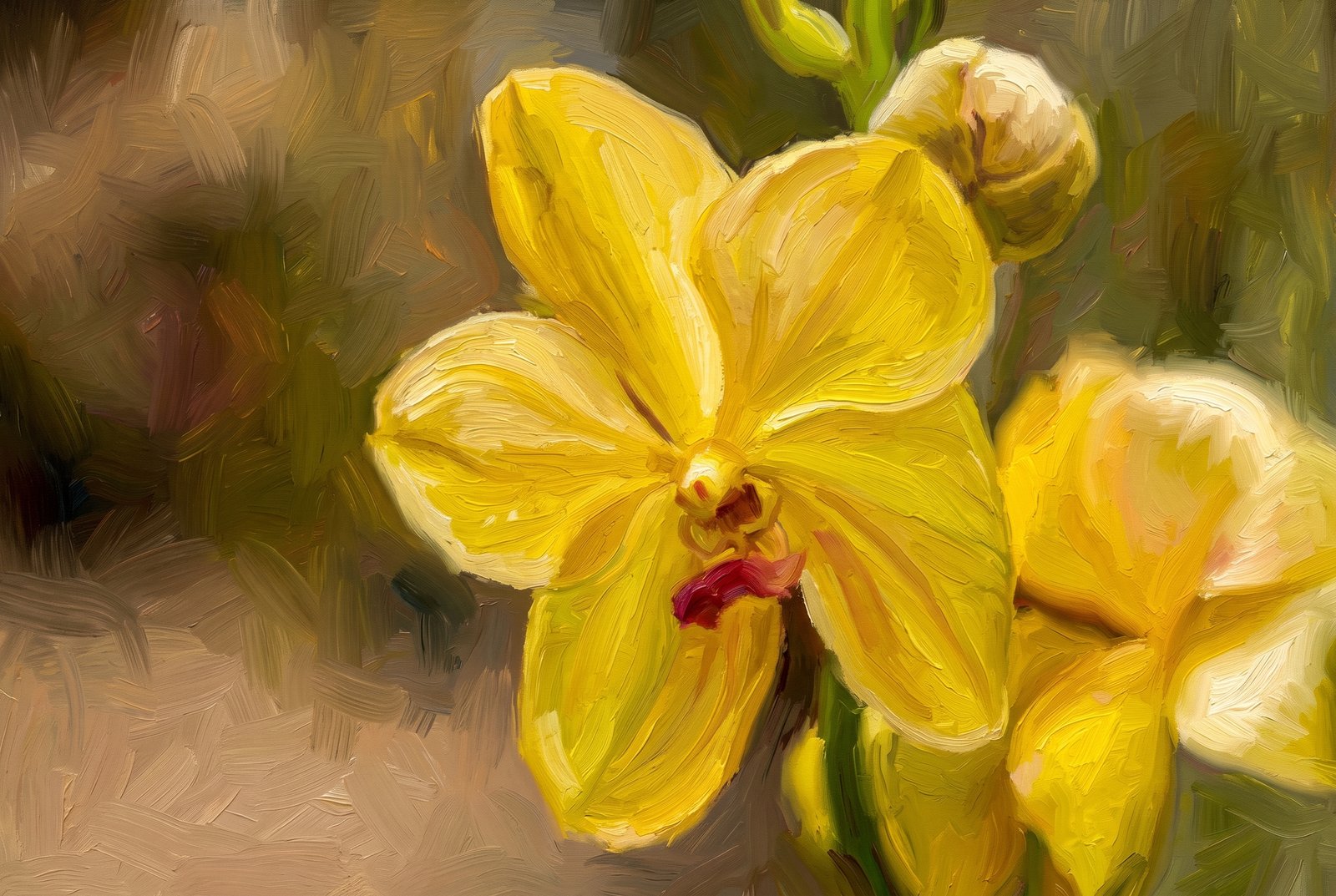 Yellow Orchid, Painterly