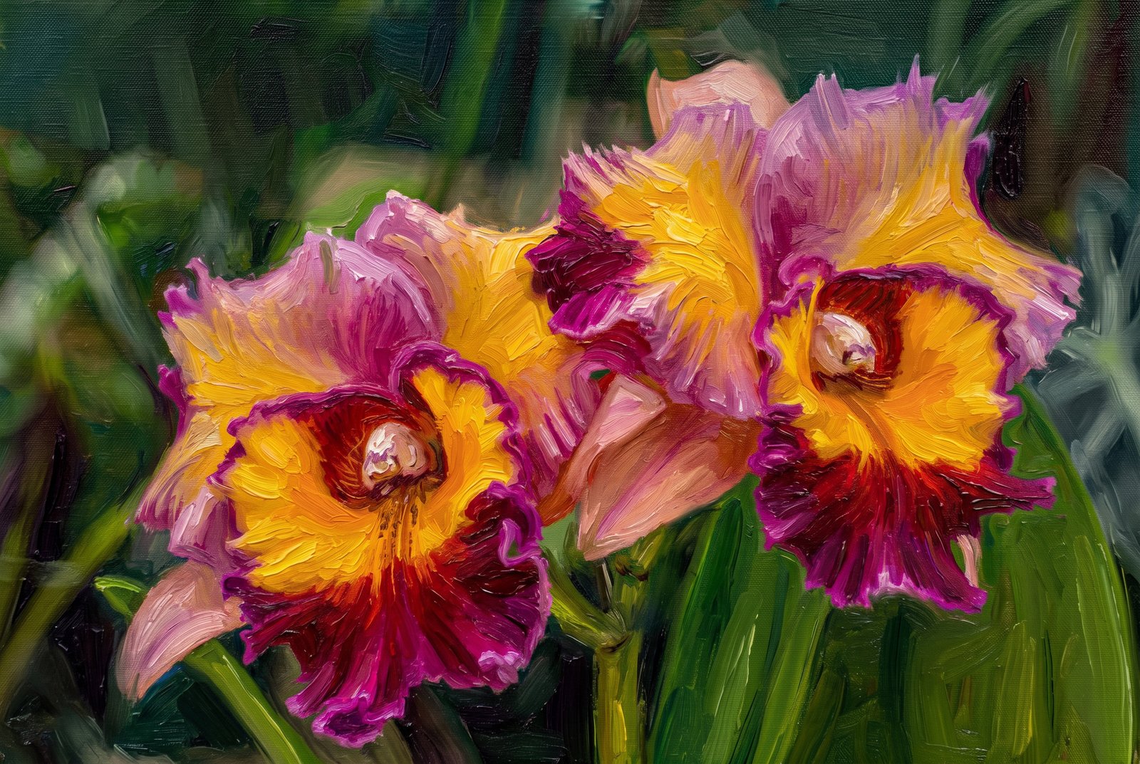 Fire Orchid, Painterly