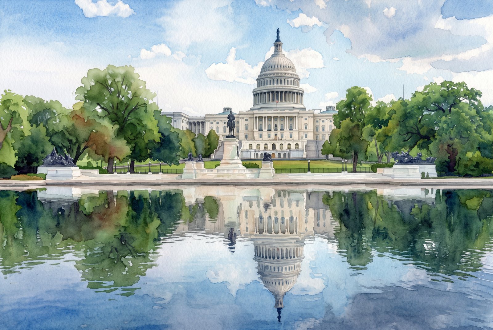 US Capital, Watercolor