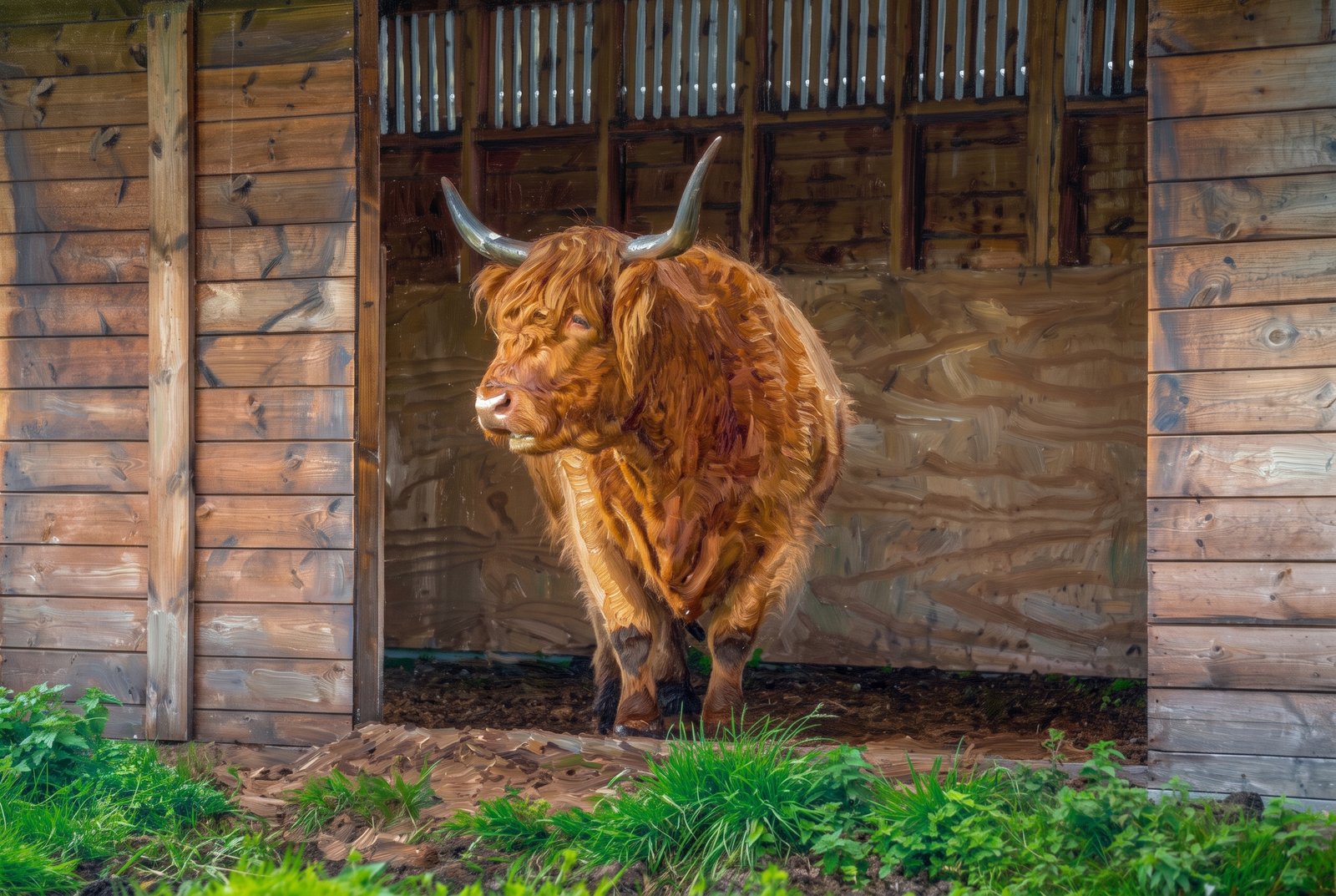 Highland Cow County, Scotland, Impressionist