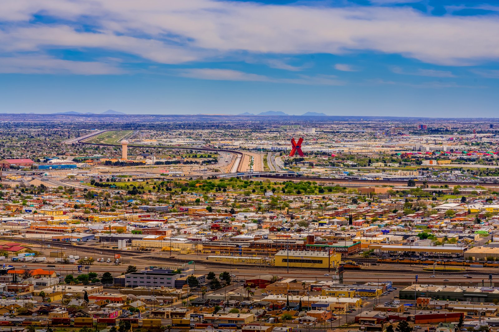 Looking Across into Mexica from El Paso TX
