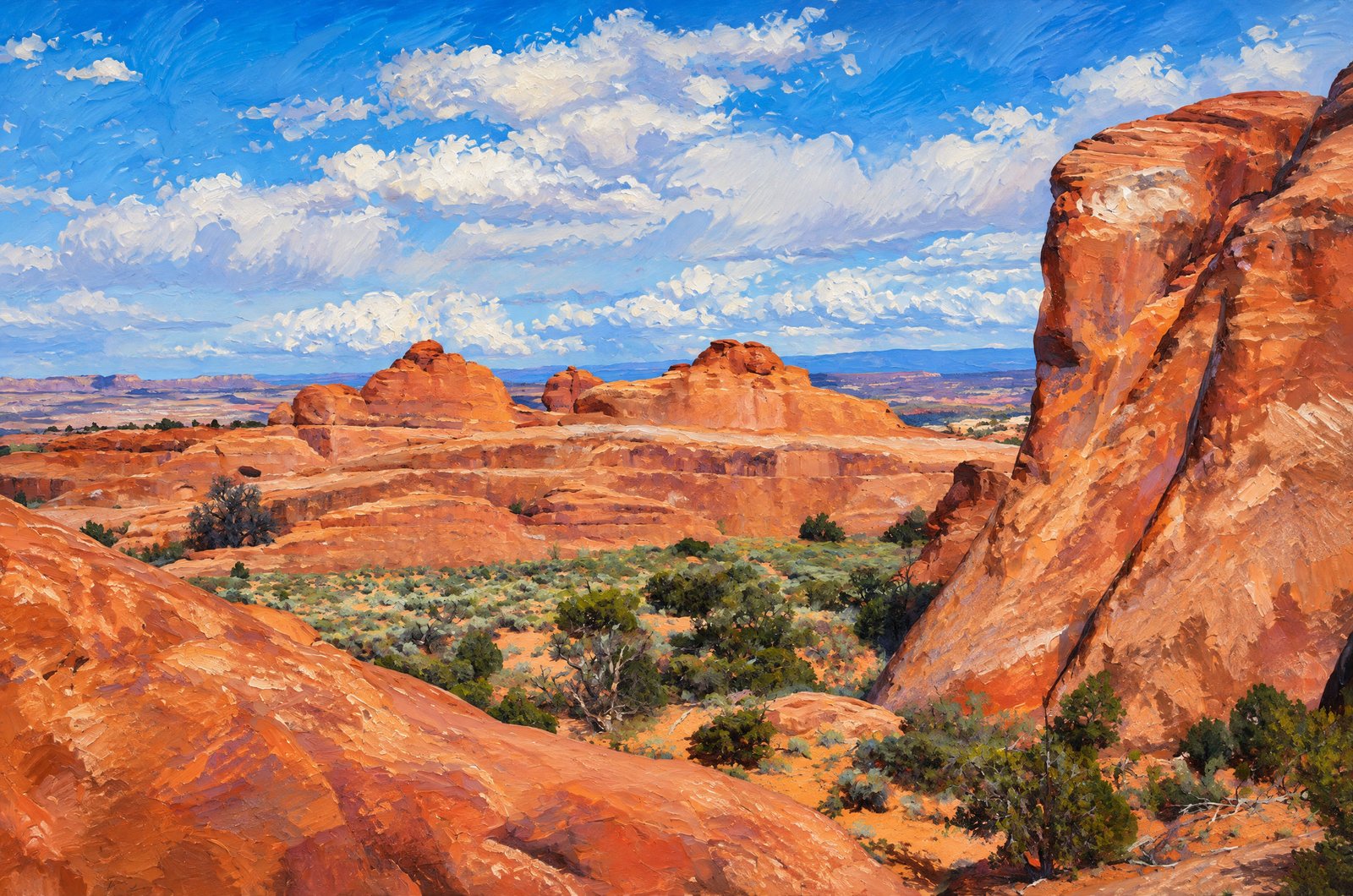 Arches National Park Near Moab, Utah, Painterly