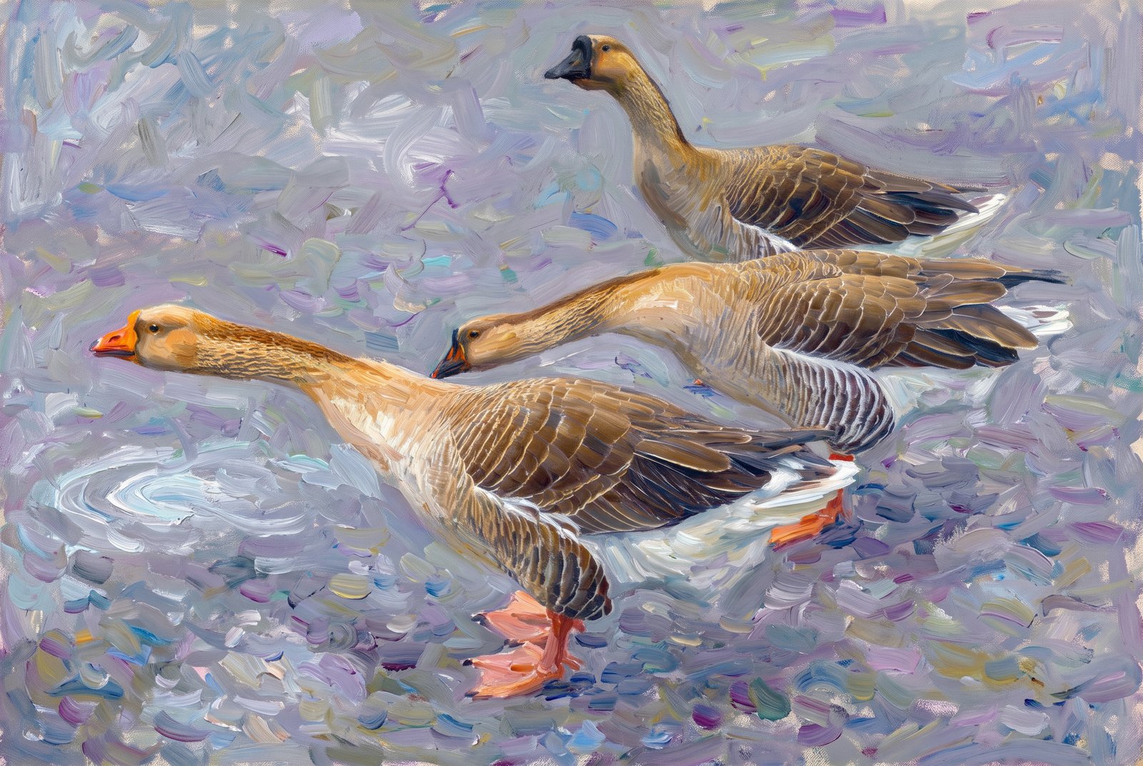 Gulf Coast Ducks, Impressionist