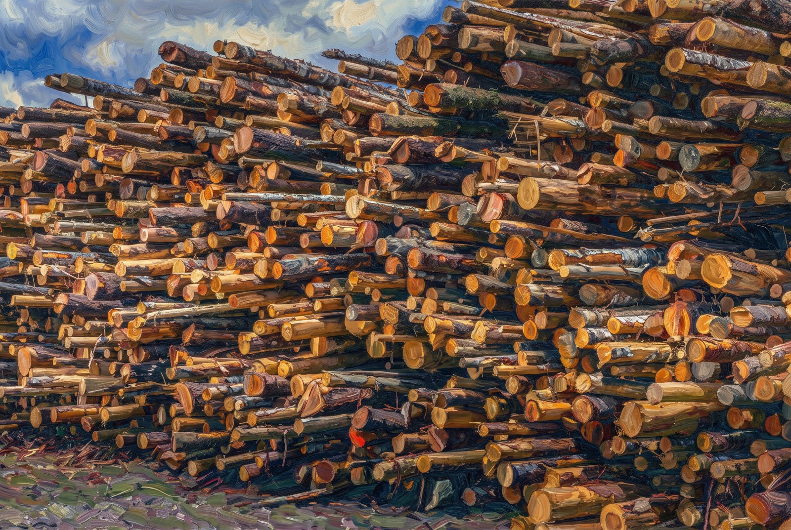 Stacks Aberdeen WA, Impressionist